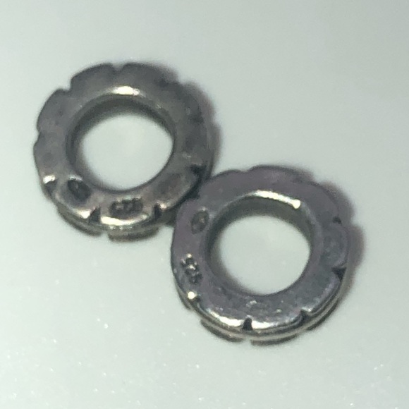 X2 Sterling Silver Spacer Beads Fits Pandora Snake Bracelet - Picture 3 of 4